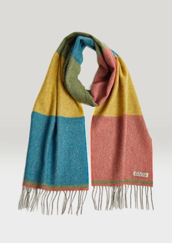 Scarves with quiet elegance -Foxford Colour Block Lambswool Scarf