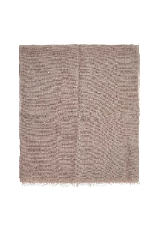 Mens Scarf Everyday-Brunello Cucinelli Cashmere And Silk Scarf With Sequins.