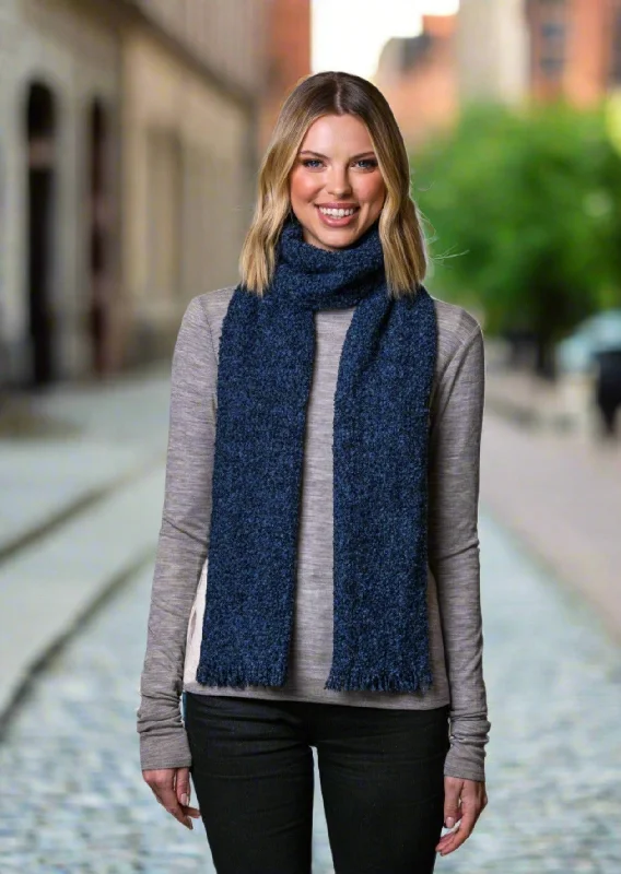 Scarves for fashion-forward looks -Mucros Cara Scarf | Navy