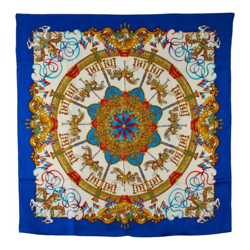 Scarves for cold weather -Hermes blue   Silk Scarf (Pre-Owned)