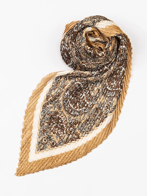 Shawls with silk overlay-Crush Neck Scarf