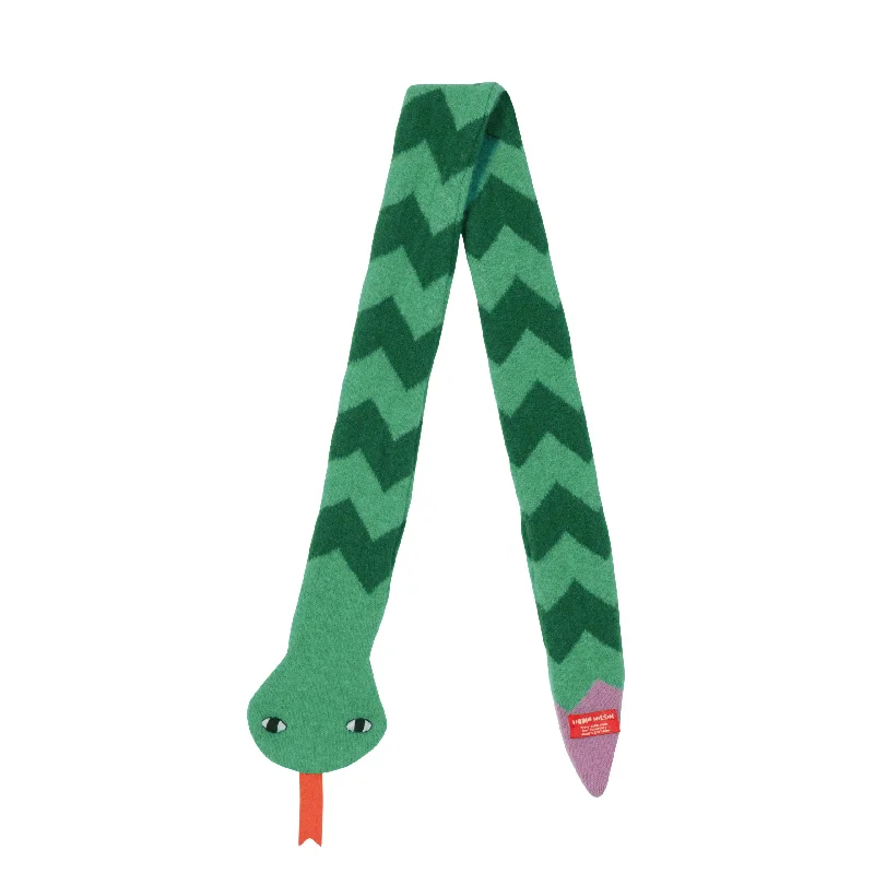 Scarves in affordable ranges -Snake Scarf - Green/Pink