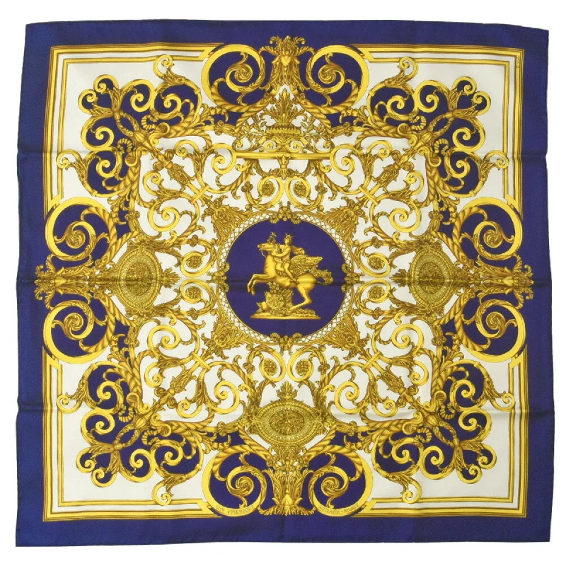 Scarves for stylish layering -Hermes blue   Silk Scarf (Pre-Owned)