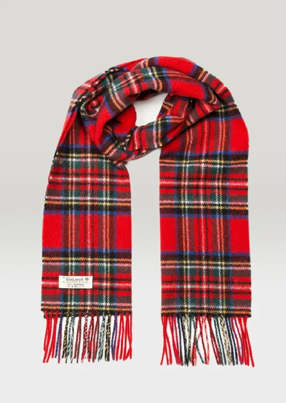 Scarves for camping trips -John Hanly Merino Scarf | Royal Stewart Tartan