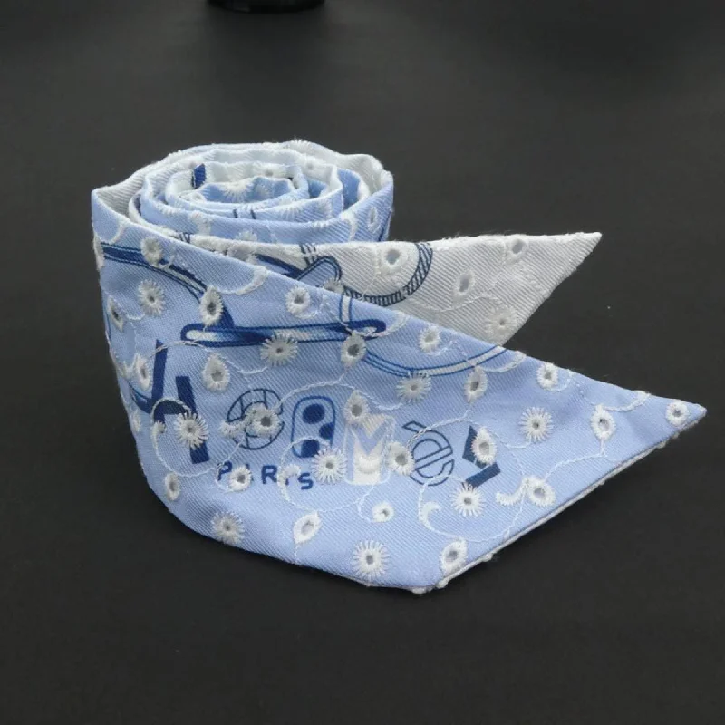 Scarves for relaxed days -Hermes blue  Silk Scarf (Pre-Owned)