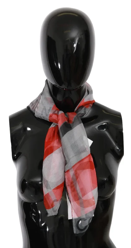 Scarves for snowy weather -Costume National   100% Silk Branded Women's Scarf