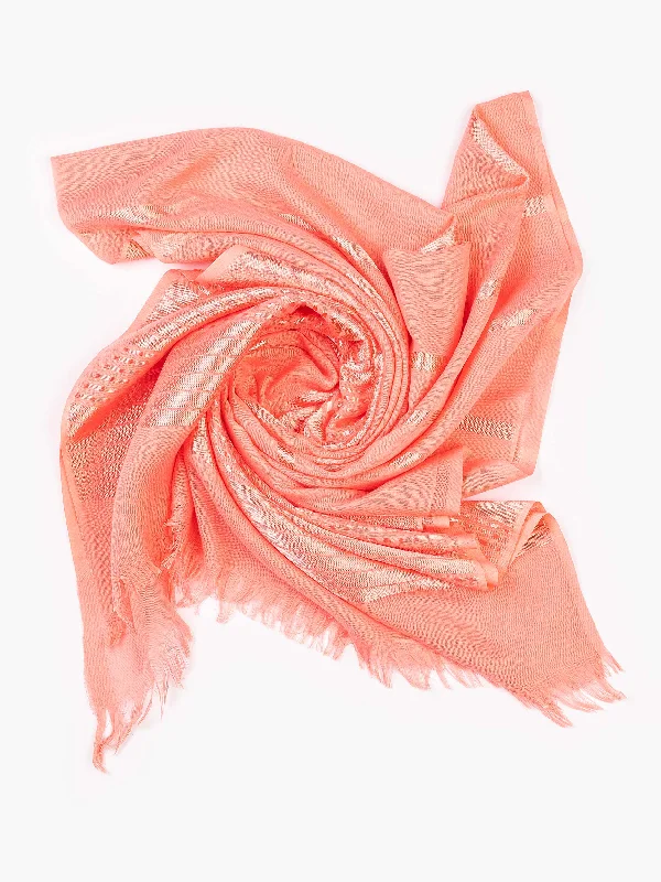 Shawls with soft patterns-Dyed Viscose Scarf