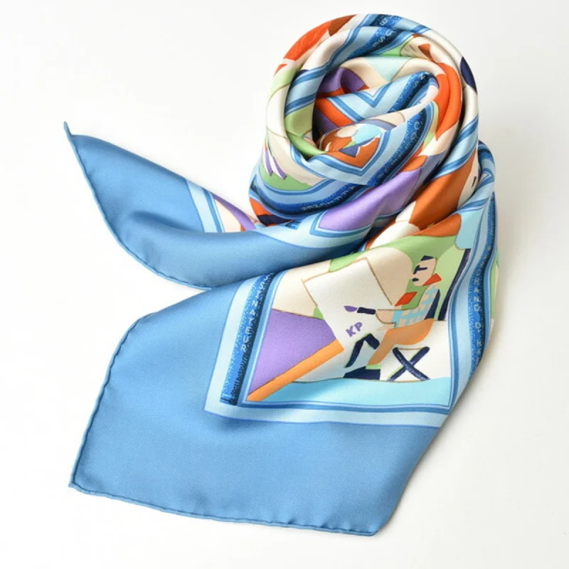 Scarves in seasonal colors -Hermes blue  Silk Scarf (Pre-Owned)