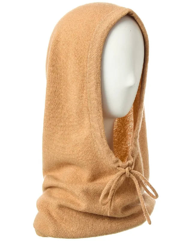 Scarves in handmade styles -Phenix Jersey Drawstring Cashmere Hood