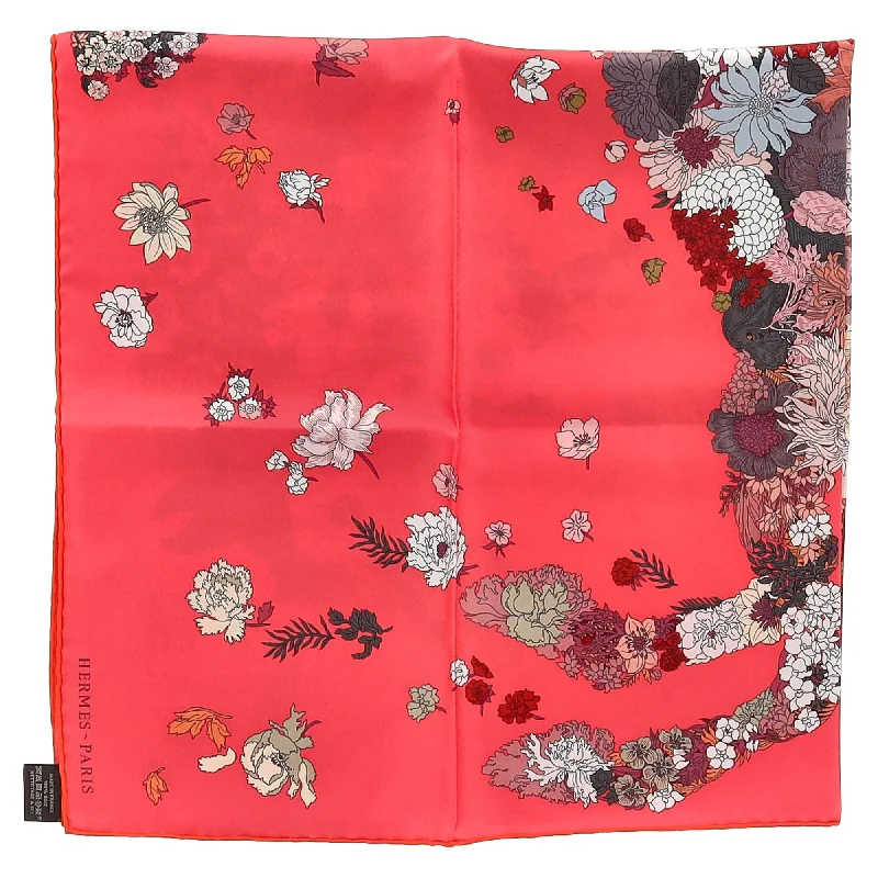 Scarves in lightweight fabric -Hermès Robe Legere Scarf 90 Rose Scarf in Red Silk