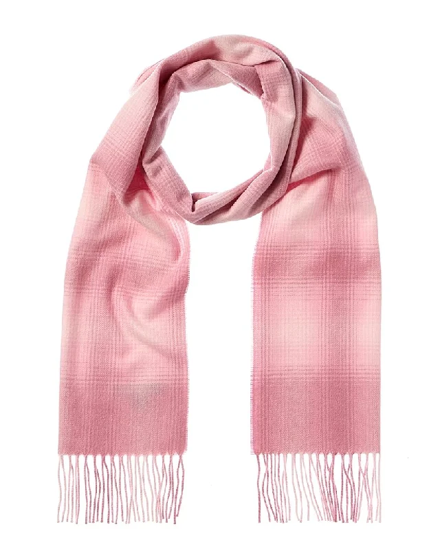 Scarves in cute prints -Amicale Cashmere Ombre Windowpane Cashmere Scarf