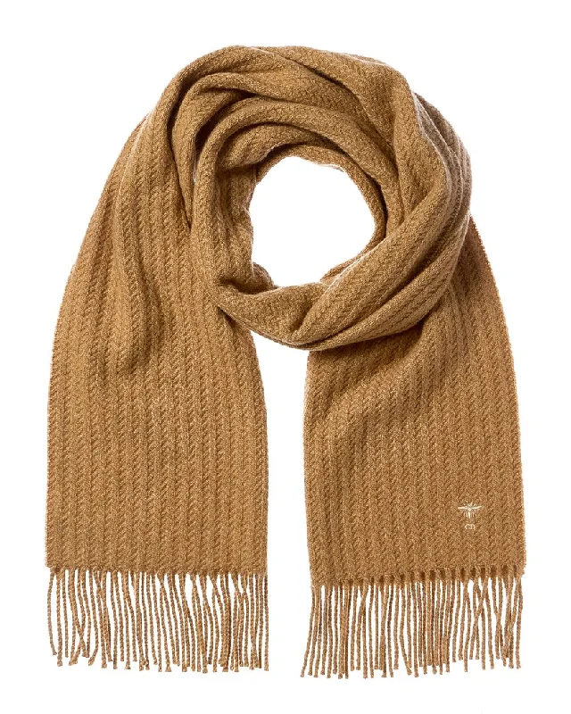 Scarves in fresh colors -Dior Bee Cashmere Scarf