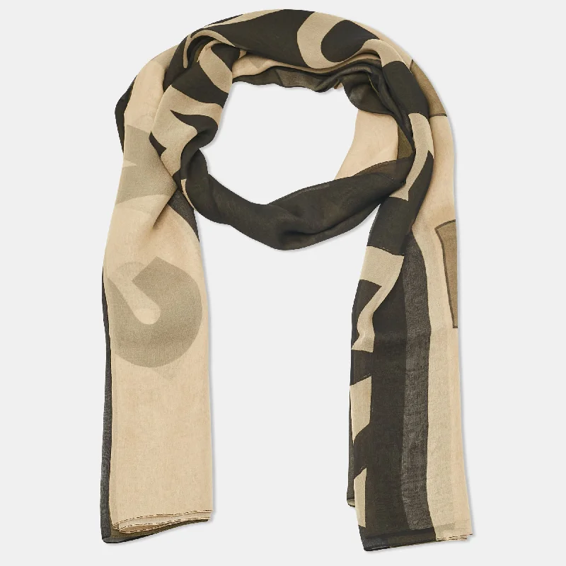 Scarves for harsh climates -Alexander Mcqueen Multicolor God Save Print Silk Scarf