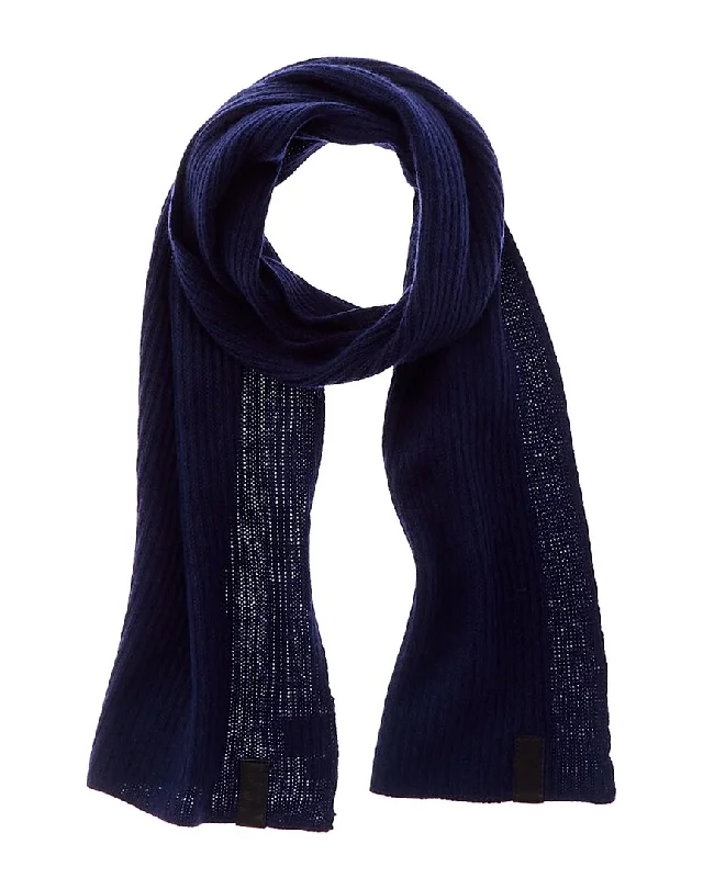 Scarves in timeless styles -Portolano Leather-Trim Cashmere Scarf