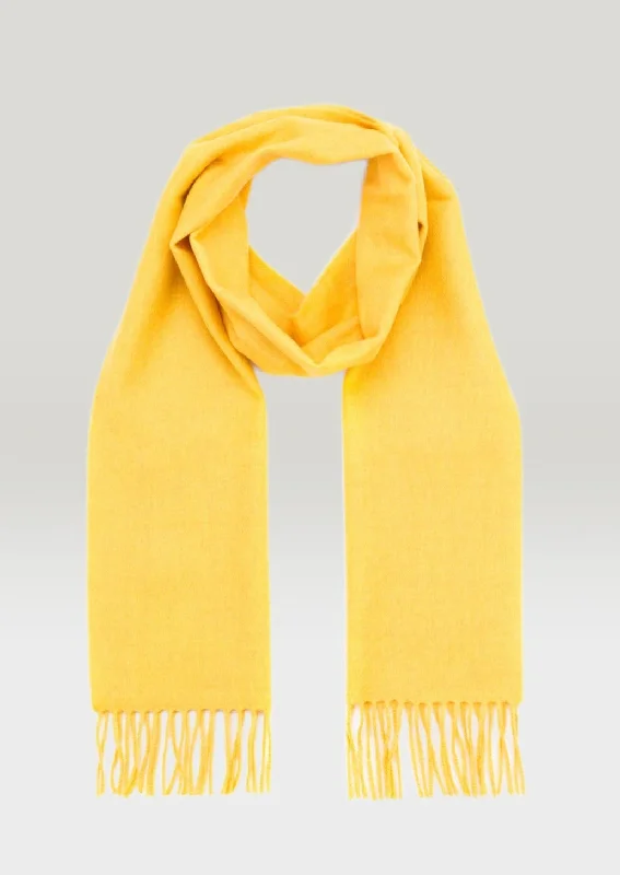 Scarves for formal dinners -John Hanly Merino Wool Scarf | Sunshine Yellow