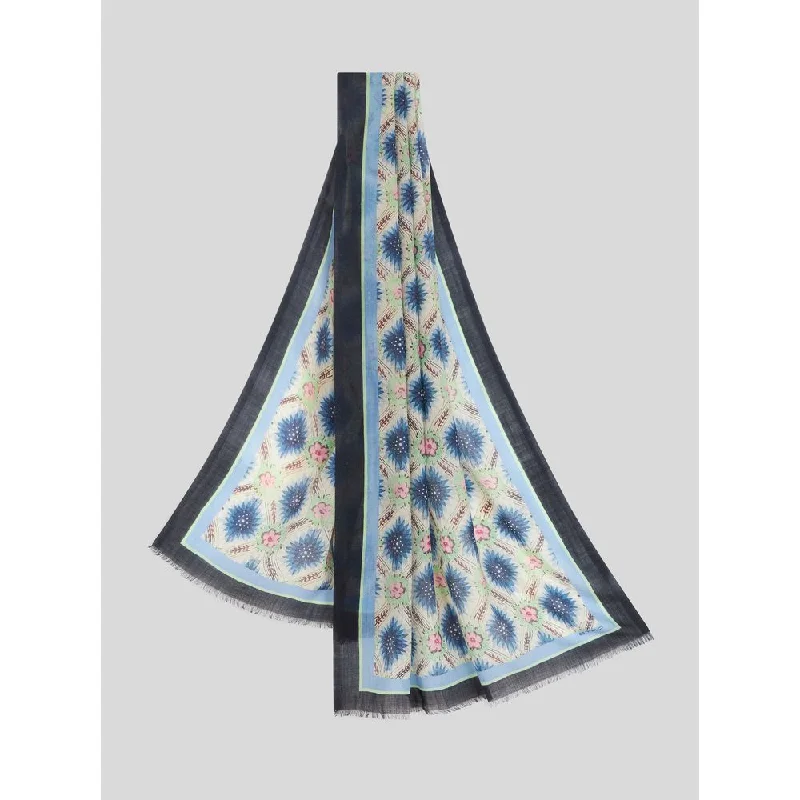 Scarves with delicate patterns -PRINTED CASHMERE SCARF