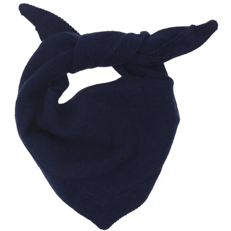 Scarves for beachwear -HOLMM Navy Foty Cashmere Knit Scarf