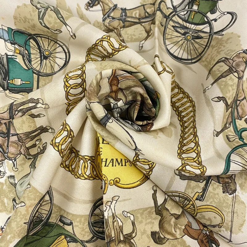 Scarves with silly prints -Hermes blue  Silk Scarf (Pre-Owned)