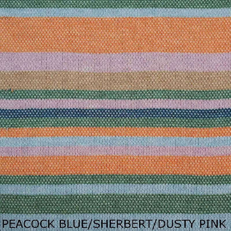 PEACOCK BLUE/SHERBERT/DUSTY PINK