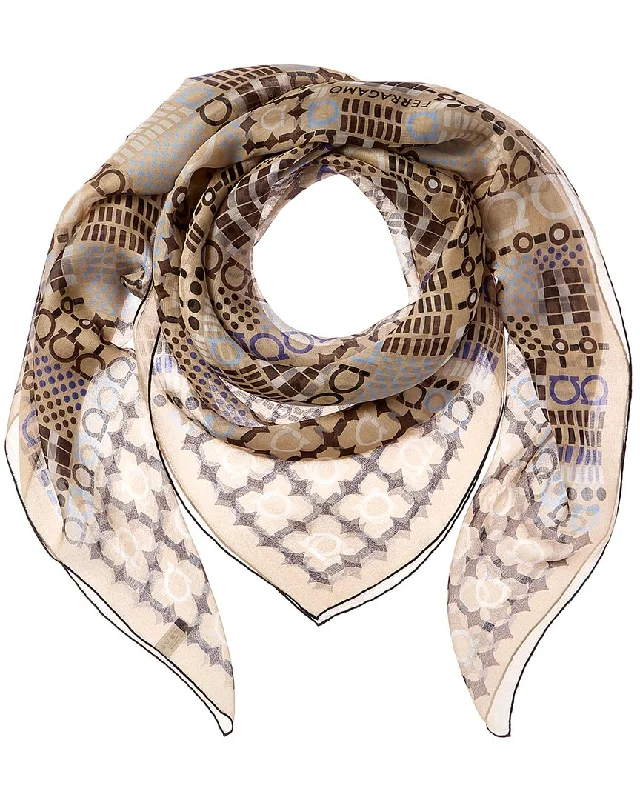 Scarves for pets -Ferragamo Gancini Printed Silk Scarf