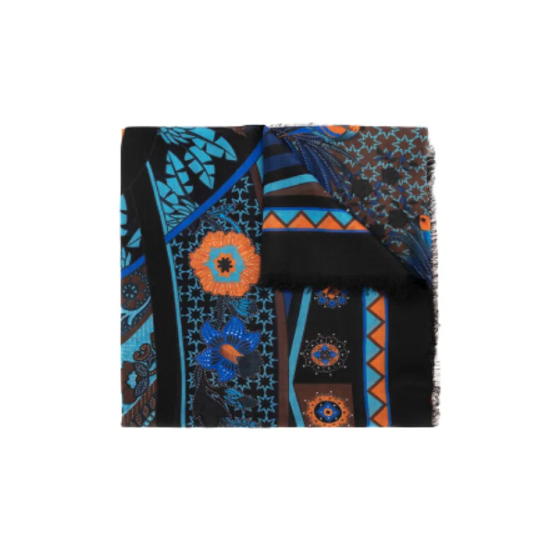 Scarves for gifting -Ferragamo Sl Nirvana Scarf Turquoise