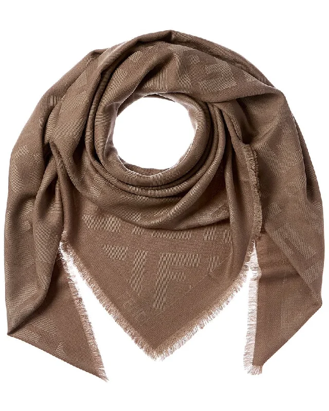 Scarves for daily outfits -FENDI FF Wool & Cashmere-Blend Shawl