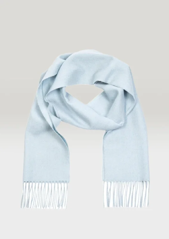 Scarves with velvet textures -John Hanly Merino Scarf | Baby Blue