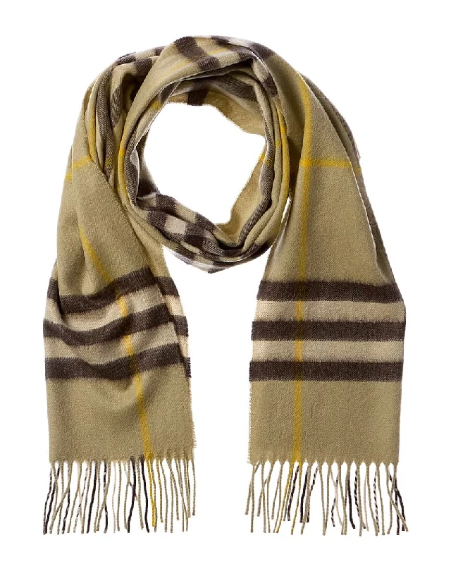 Scarves with global motifs -Burberry Wide Check Cashmere Scarf