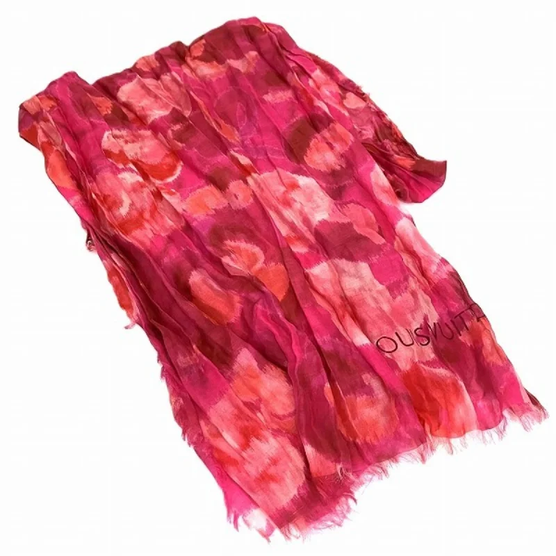 Scarves for outdoor sports -Louis Vuitton pink  Color Cotton Silk Scarf (Pre-Owned)