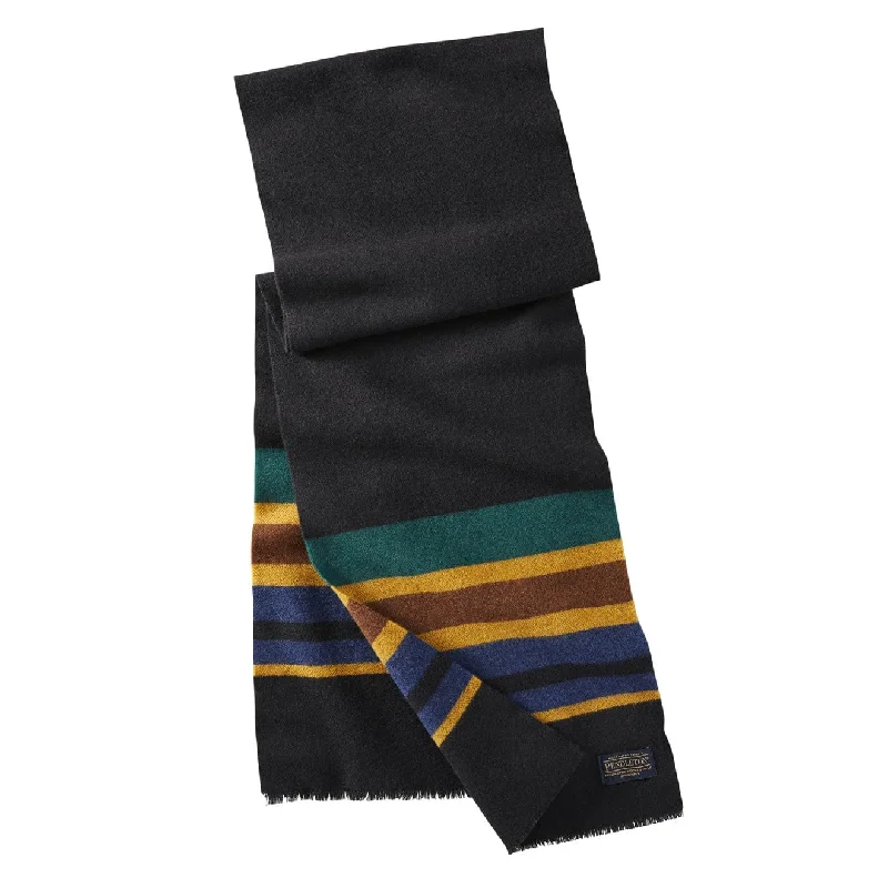 Scarves with handcrafted details -Pendleton Jacquard Scarf Yakima Stripe