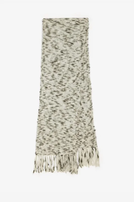 Scarves with cultural motifs -Lloyd Scarf In White/black