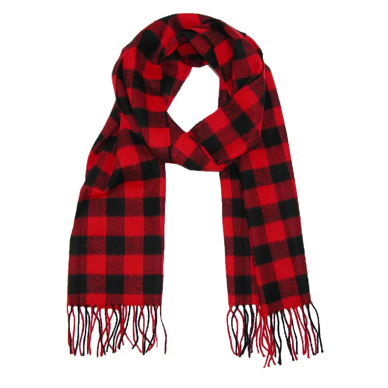 Mens Scarf Local-Softer Than Cashmere Buffalo Plaid Winter Scarf