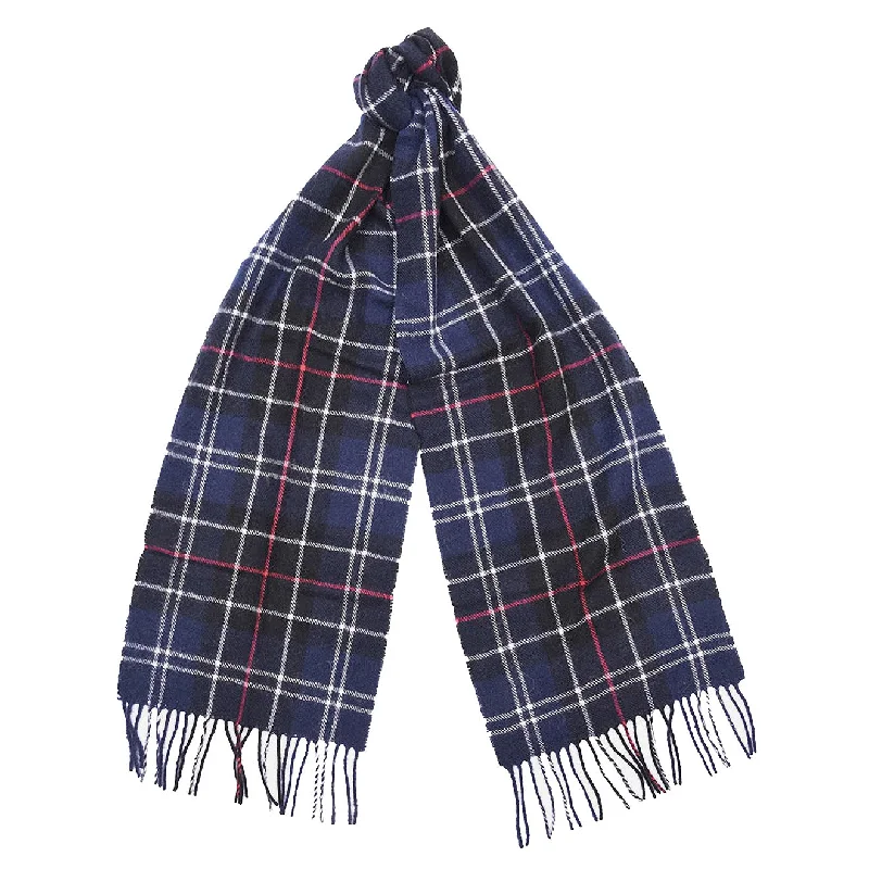 Scarves for evening parties -Barbour Tartan Lambswool Scarf Navy / Red