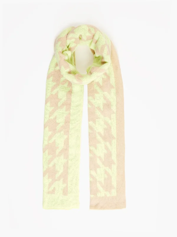 Neck Scarves for women-Oversized Houndstooth Scarf