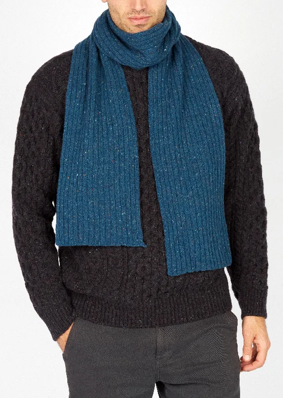 Scarves for sleek fashion -IrelandsEye Luxe Ribbed Scarf | Ink Marl