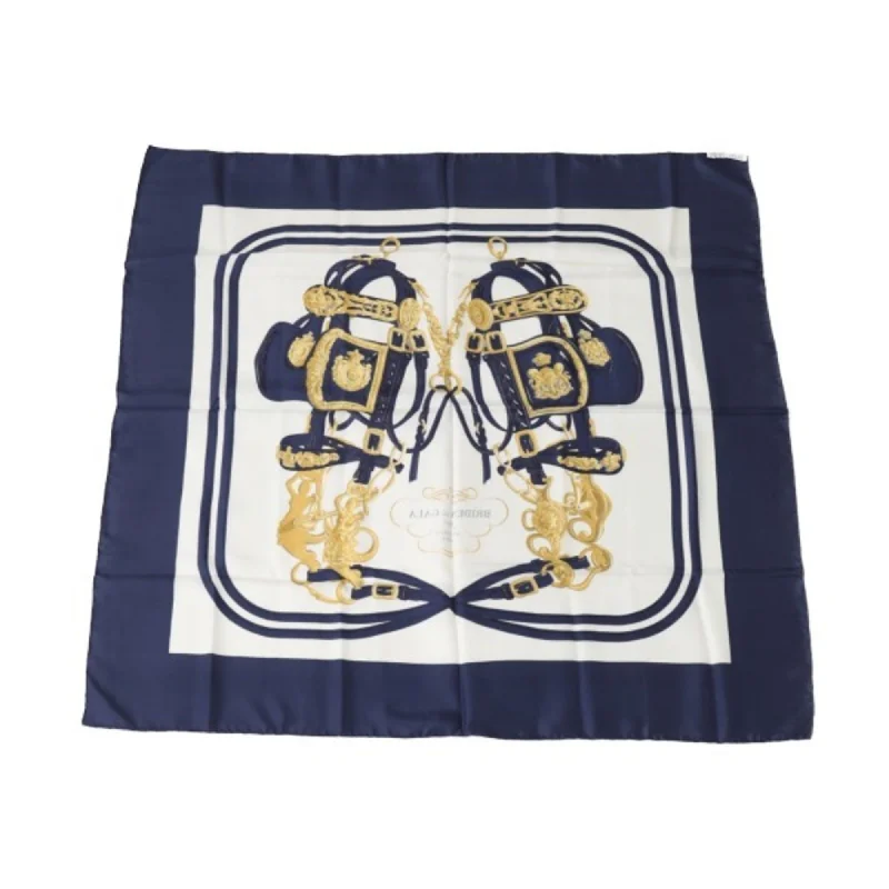 Scarves for office wear -Hermes blue  Silk Scarf (Pre-Owned)