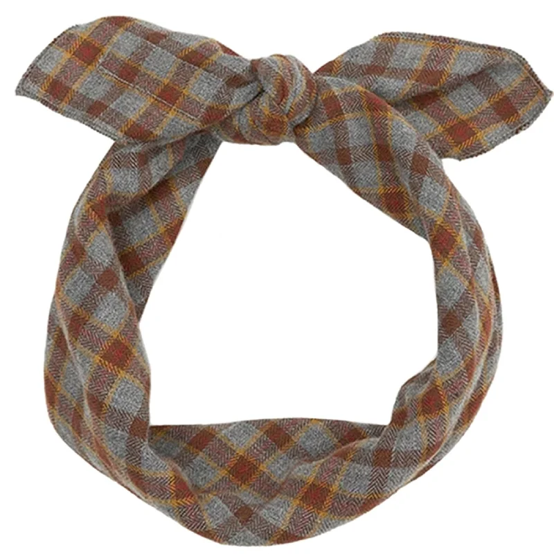 Scarves in luxury brands -lalaby Grey Check Eddie Scarf