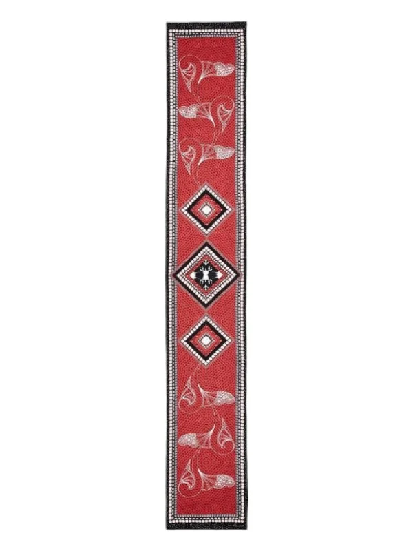 Scarves made of wool -Baccarat 2809049 Ladies Louxor Twillsilk Maxi Tie Red Scarf