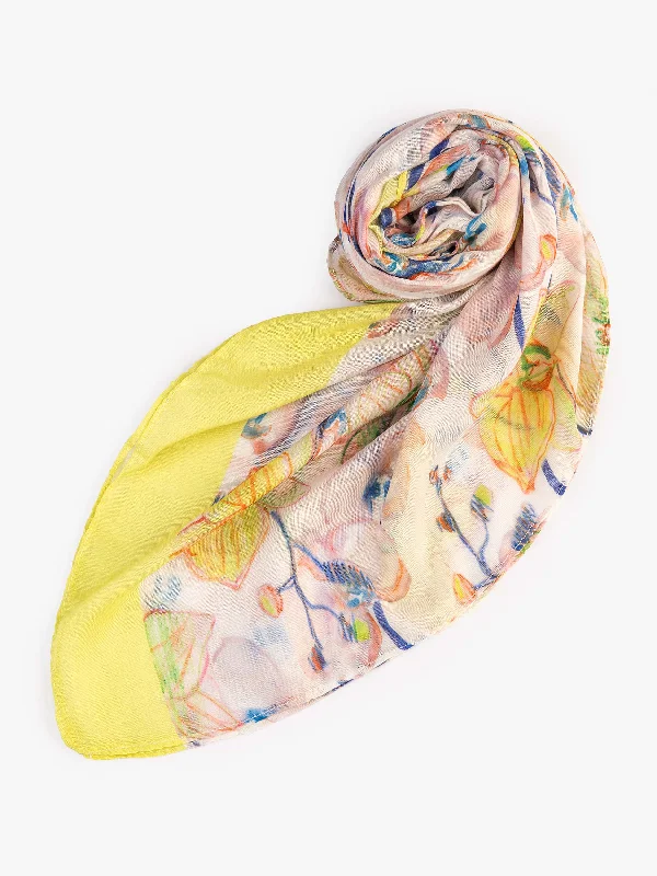 Shawls for beach evenings-Printed Viscose Scarf