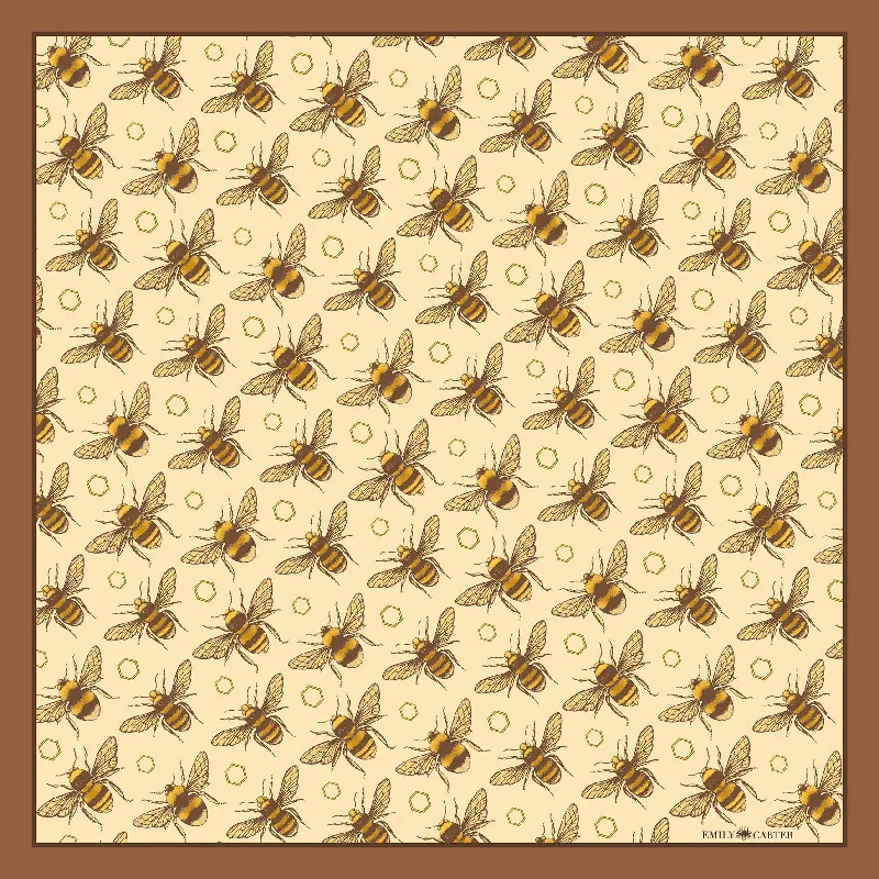 The British Bee Scarf | 65x65cm