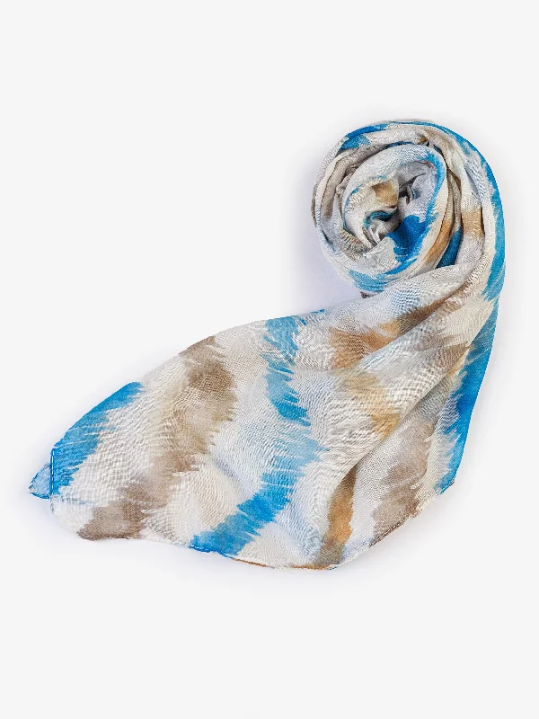 Shawls with silk threads-Printed Viscose Scarf