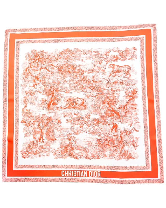 Scarves with unique prints -Dior Toile de Jouy Silk Scarf