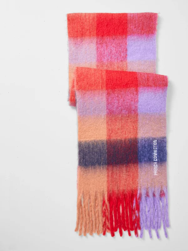 Neck Scarves poised-Super Soft Check Scarf