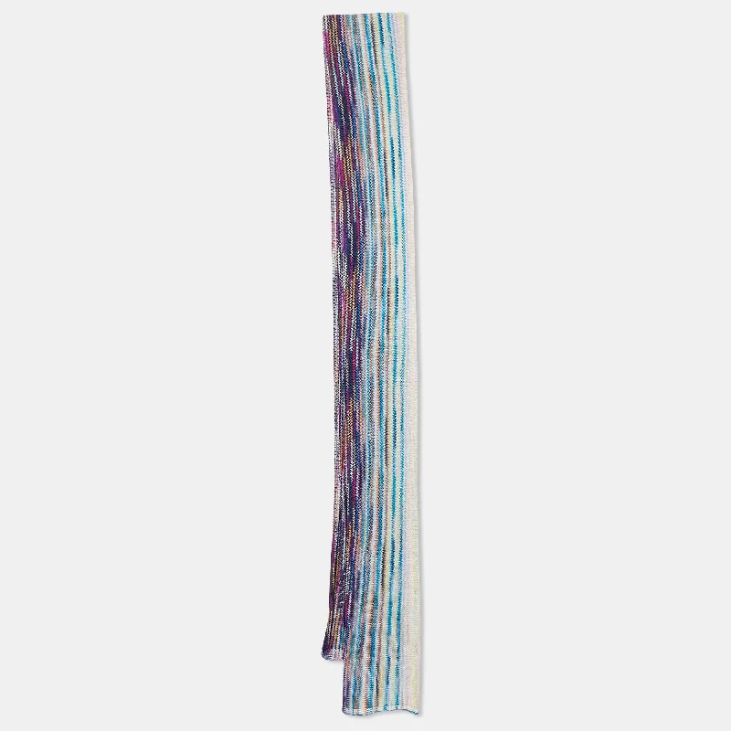 Scarves for local festivals -Missoni Multicolor Striped Knit Stole