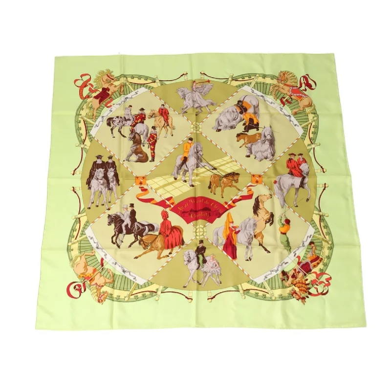 Scarves with beaded details -Hermes  yellow Silk Scarf (Pre-Owned)