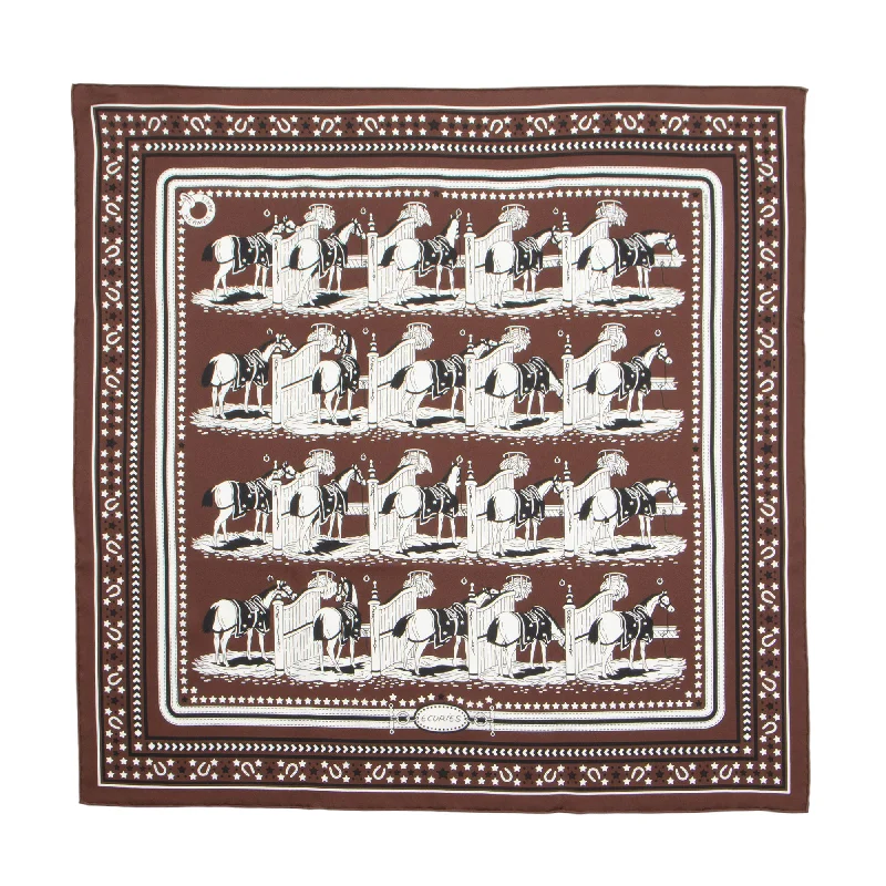 Scarves for holiday travel -Hermes Silk Ecuries 55cm Scarf