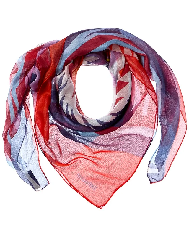 Scarves for fashion-forward looks -Missoni Logo Silk-Blend Scarf