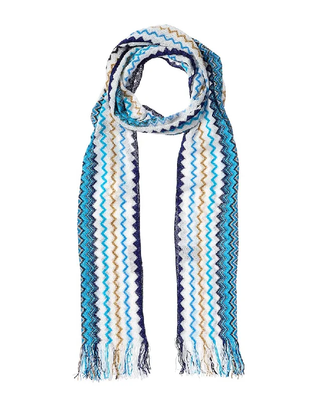 Scarves with hand-stitched details -Missoni Logo Scarf