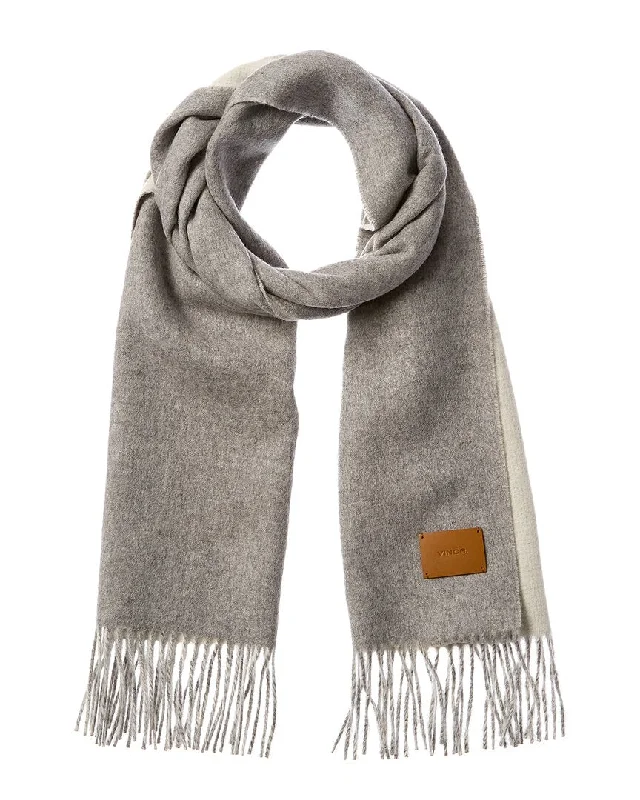 Scarves for late outings -Vince Double Face Two-Tone Wide Wool & Cashmere-Blend Scarf