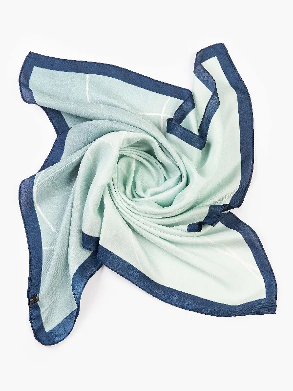 Shawls with subtle tones-Printed Silk Mini Scarf